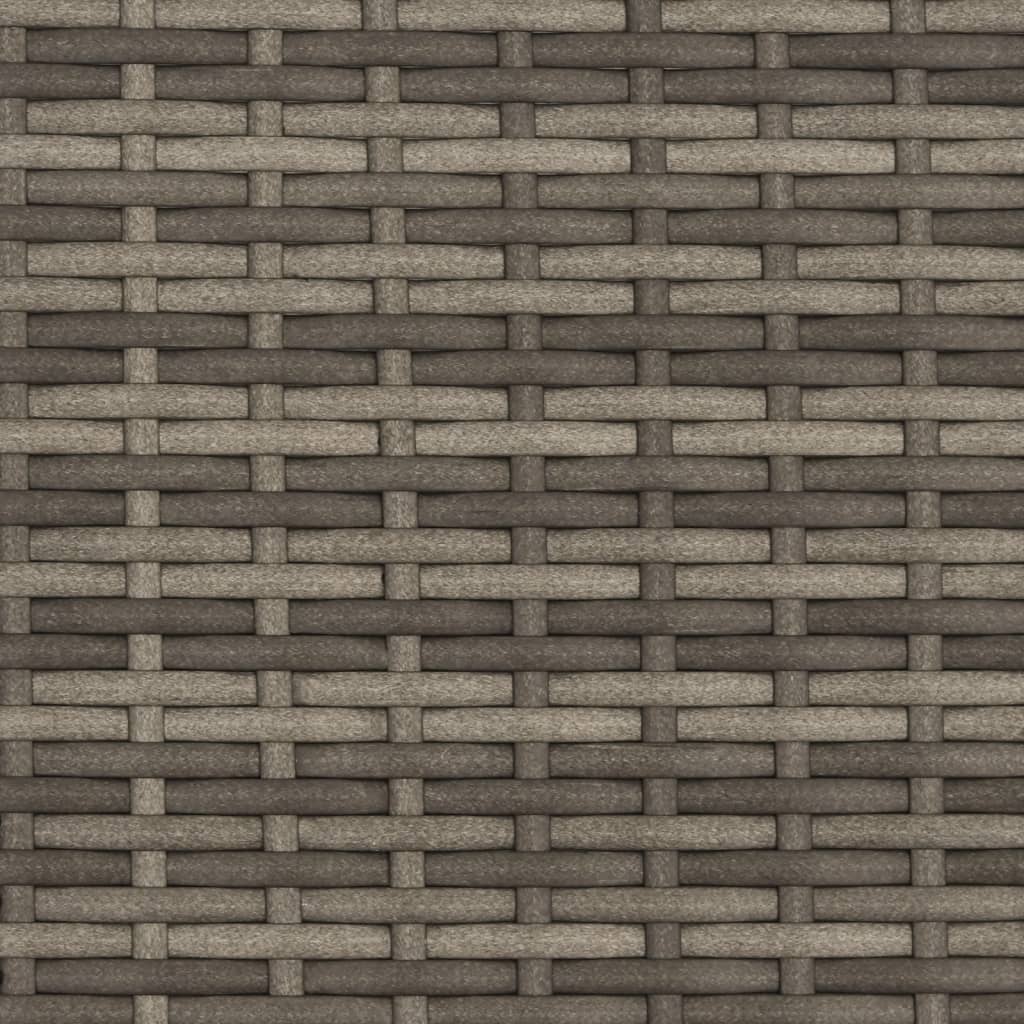 vidaXL Canapé de jardin 2 places avec repose-pieds Gris Résine tressée