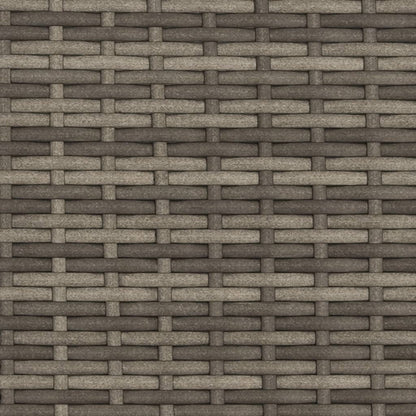 vidaXL Canapé de jardin 2 places avec repose-pieds Gris Résine tressée