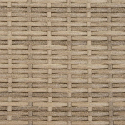 vidaXL Gartensofa 2-Sitzer mit Hockern Beige Poly Rattan