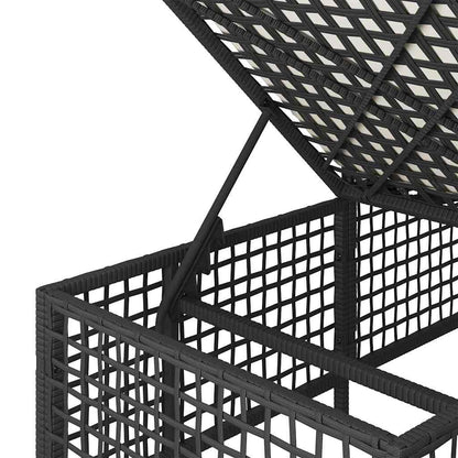 vidaXL 3-tlg. Garten-Ecksofa-Set mit Kissen Schwarz Poly Rattan