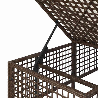 vidaXL 3-tlg. Garten-Ecksofa-Set mit Kissen Braun Poly Rattan