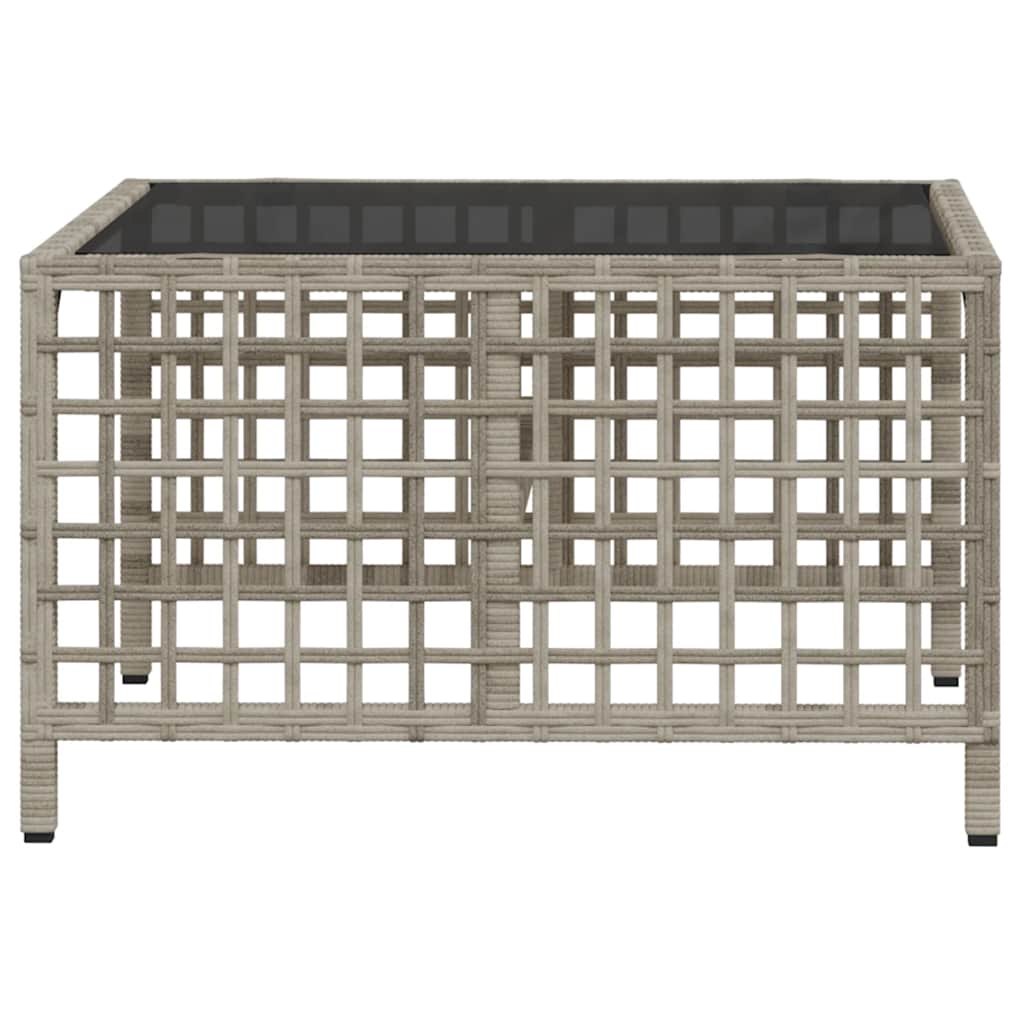 vidaXL 3-tlg. Garten-Ecksofa-Set mit Kissen Hellgrau Poly Rattan