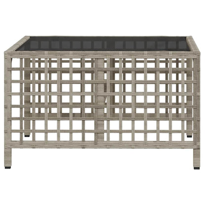 vidaXL 3-tlg. Garten-Ecksofa-Set mit Kissen Hellgrau Poly Rattan