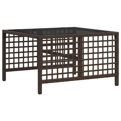 3-teiliges Ecksofa-Set für den Garten mit Kissen, braun, Polyrattan