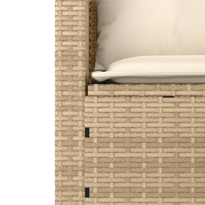 vidaXL Salon de jardin 3 pcs avec coussins Beige Résine tressée
