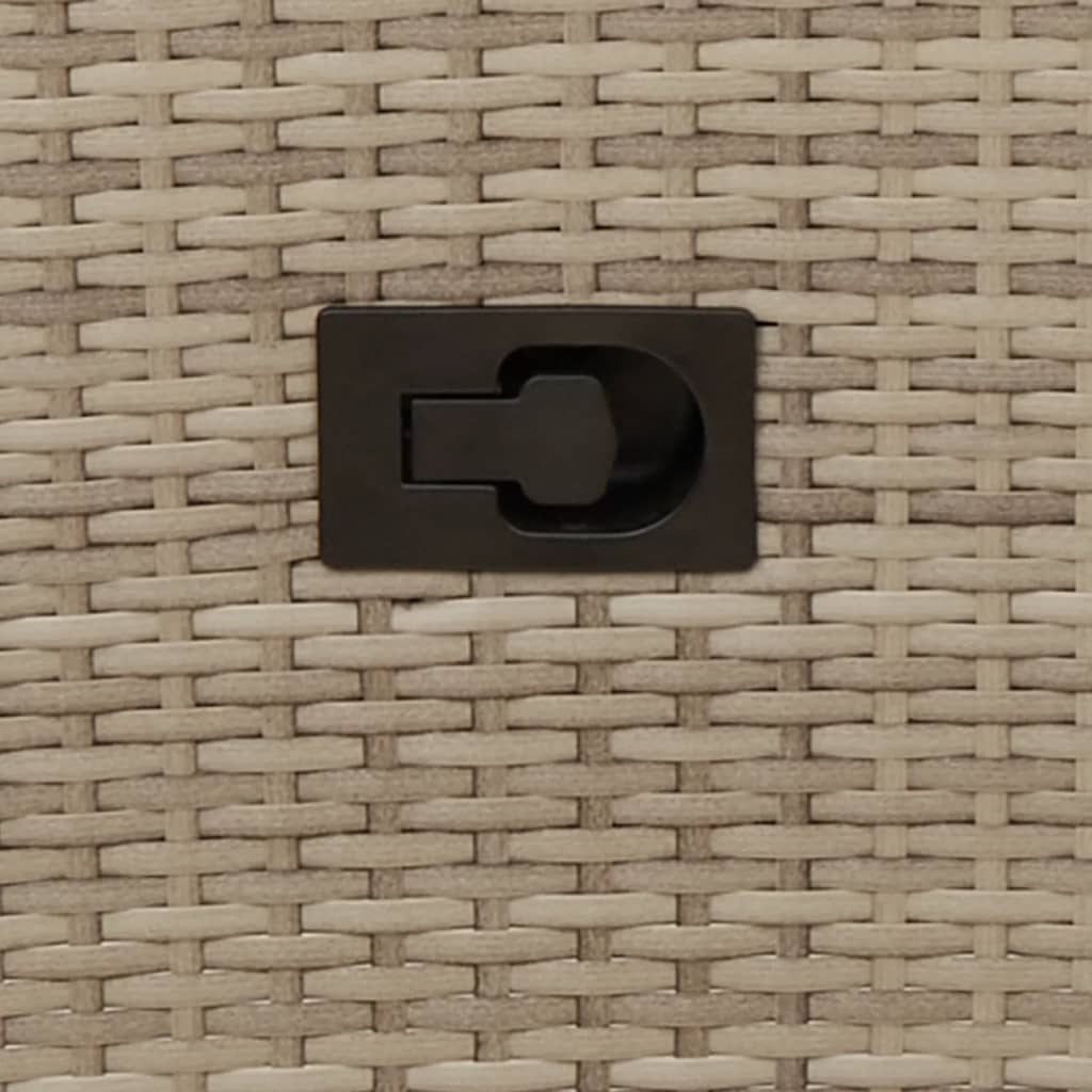 vidaXL Gartensessel mit Kissen Verstellbar Beige Poly Rattan