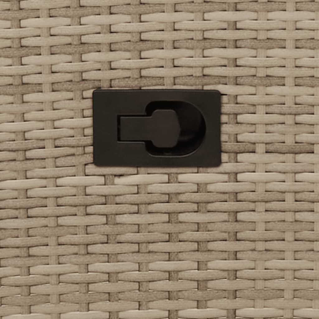 vidaXL Gartensessel mit Kissen 2 Stk. Verstellbar Beige Poly Rattan