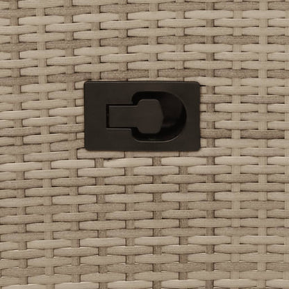 vidaXL Gartensessel mit Kissen 2 Stk. Verstellbar Beige Poly Rattan