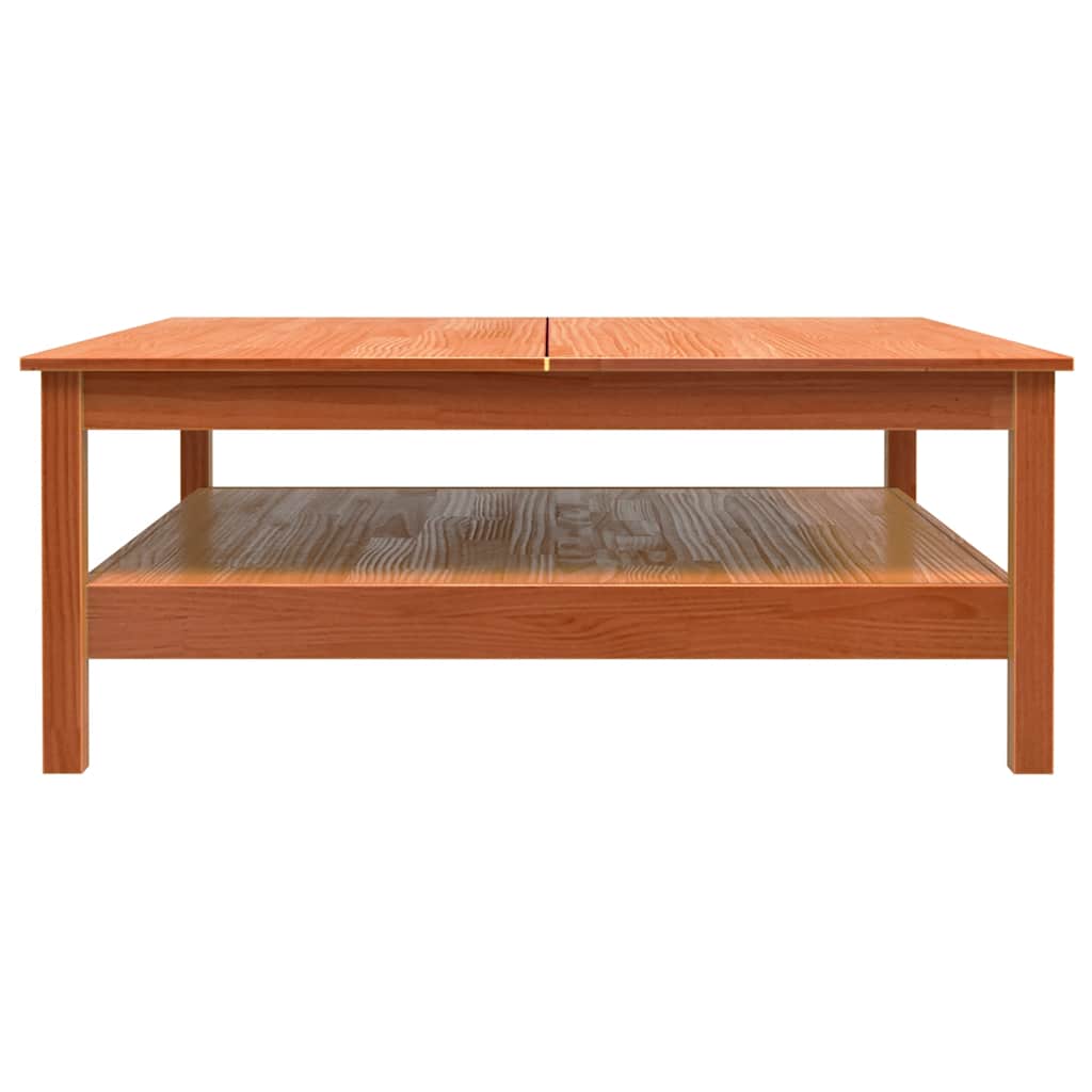 vidaXL Couchtisch Wachsbraun 100x100x40 cm Massivholz Kiefer