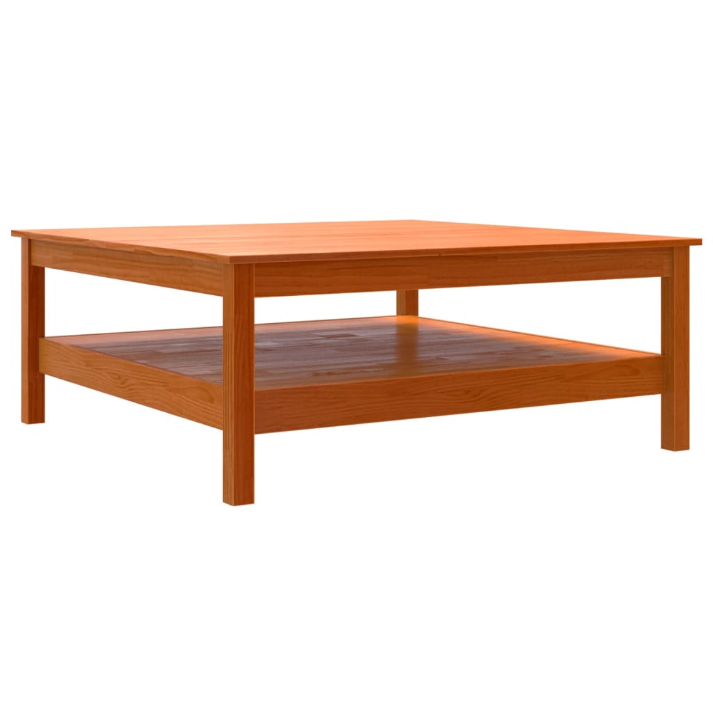 vidaXL Couchtisch Wachsbraun 100x100x40 cm Massivholz Kiefer