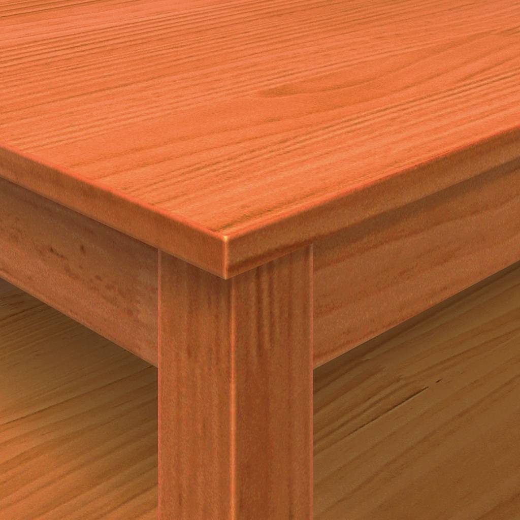 vidaXL Couchtisch Wachsbraun 100x100x40 cm Massivholz Kiefer