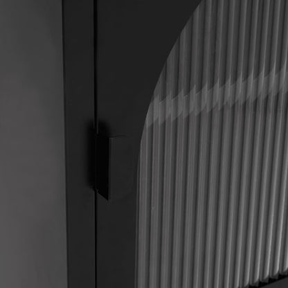 vidaXL Nachttische 2 Stk. Schwarz 50x35x60 cm Glas und Stahl