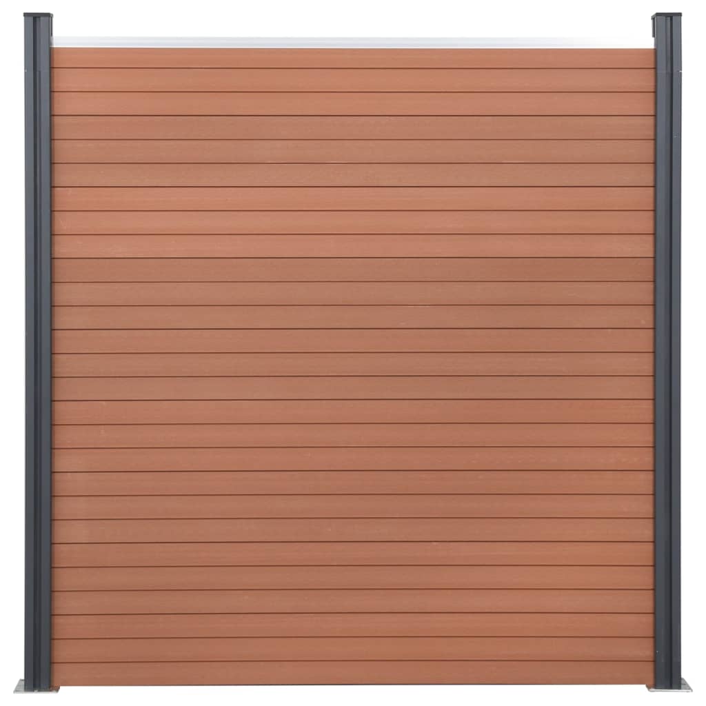 vidaXL Zaunelement-Set Braun 180x186 cm WPC