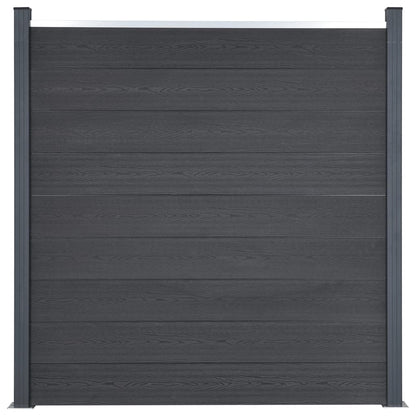 vidaXL Zaunelement-Set Grau 526x186 cm WPC
