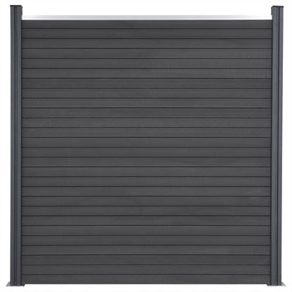 vidaXL Zaunelement-Set Grau 526x186 cm WPC