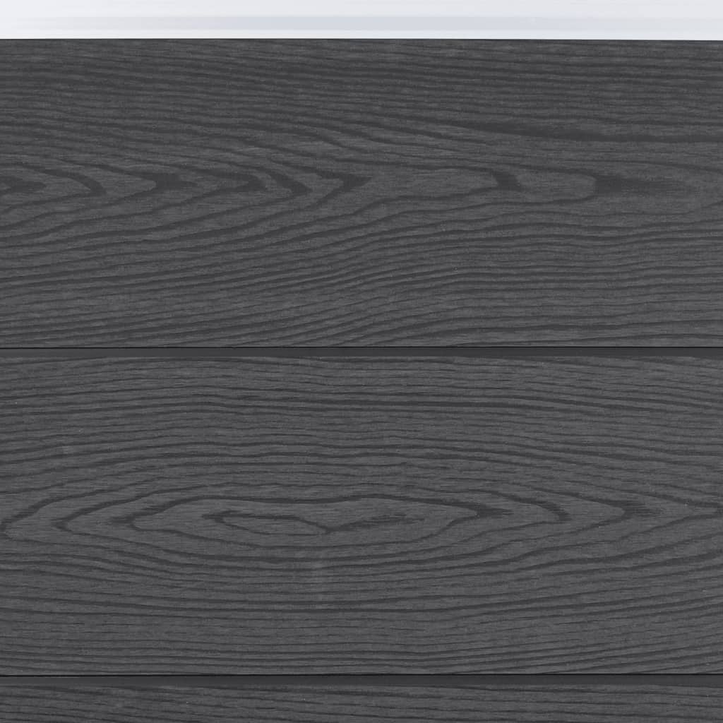 vidaXL Zaunelement-Set Grau 526x186 cm WPC