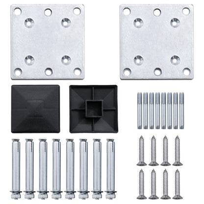 vidaXL Zaunelement-Set Grau 526x186 cm WPC