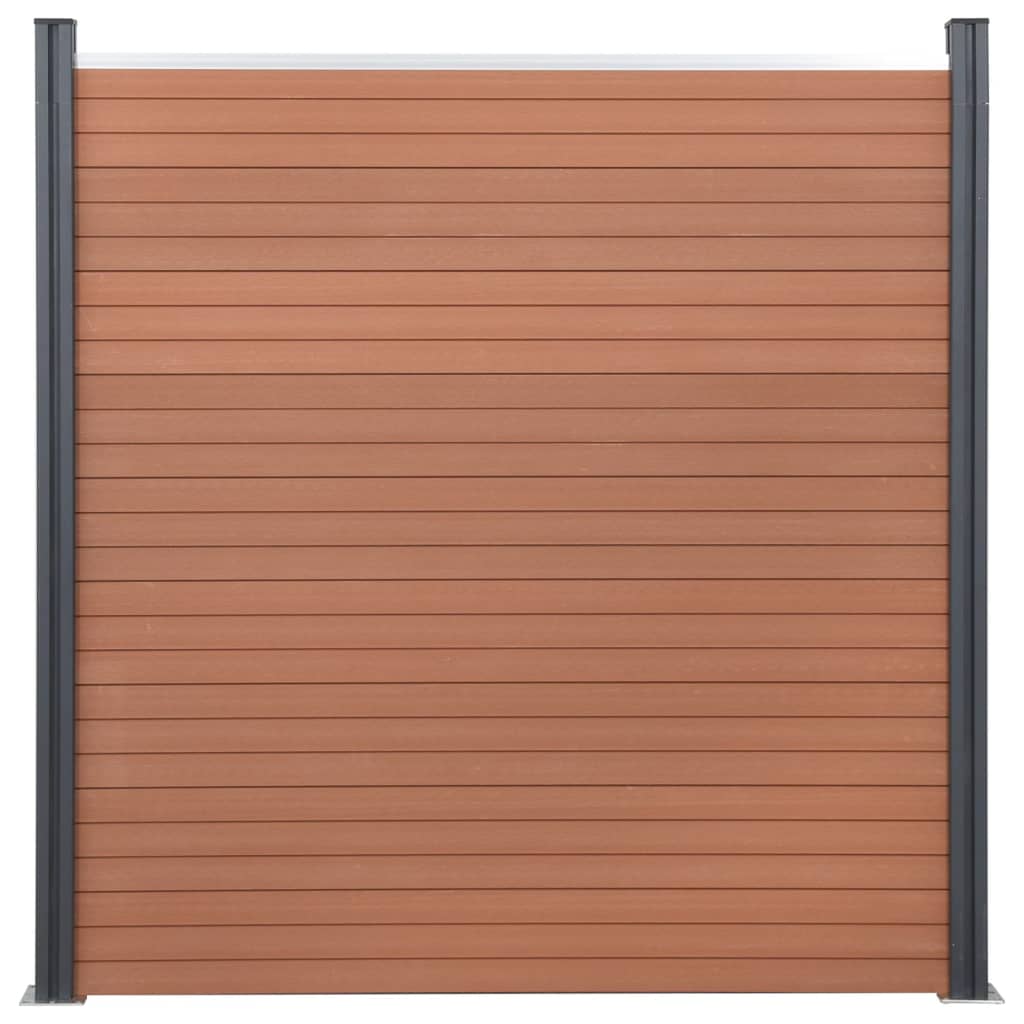 vidaXL Zaunelement-Set Braun 353x186 cm WPC