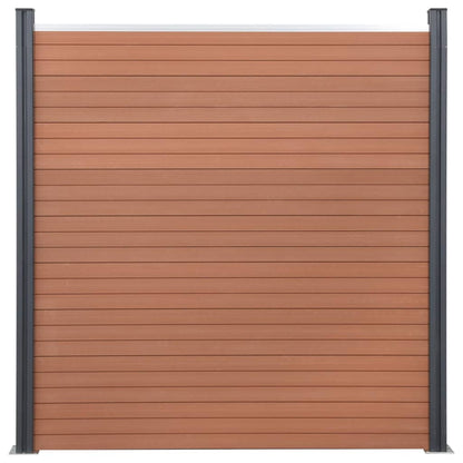vidaXL Zaunelement-Set Braun 353x186 cm WPC