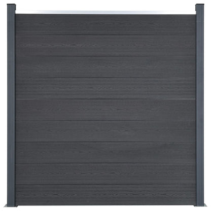 vidaXL Zaunelement-Set Grau 353x186 cm WPC