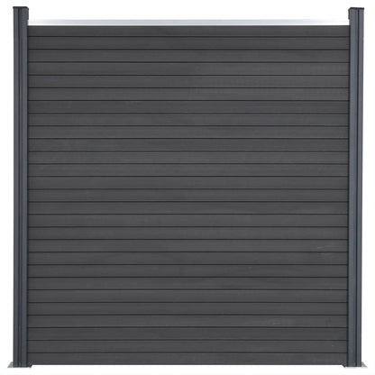 vidaXL Zaunelement-Set Grau 353x186 cm WPC