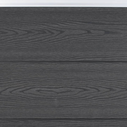vidaXL Zaunelement-Set Grau 353x186 cm WPC