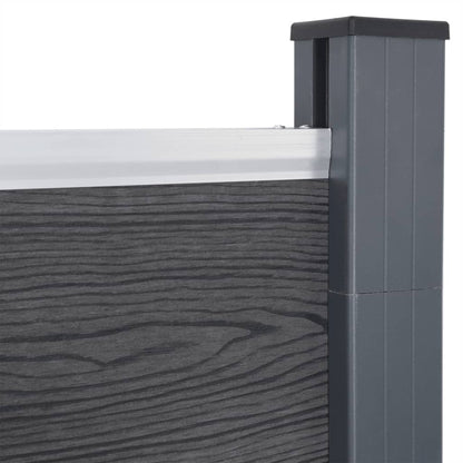 vidaXL Zaunelement-Set Grau 353x186 cm WPC
