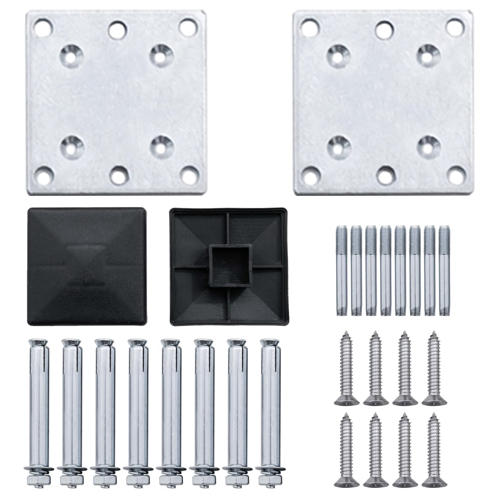 vidaXL Zaunelement-Set Grau 353x186 cm WPC