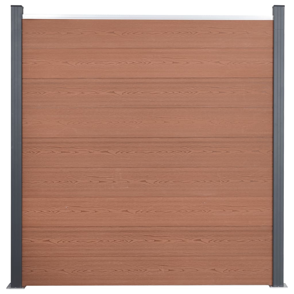 vidaXL Zaunelement-Set Braun 699x186 cm WPC