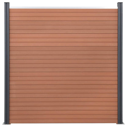 vidaXL Zaunelement-Set Braun 699x186 cm WPC
