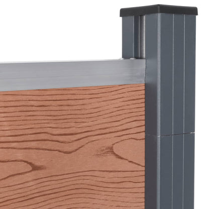 vidaXL Zaunelement-Set Braun 699x186 cm WPC
