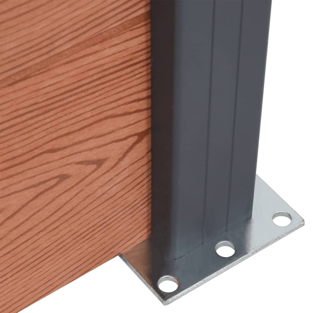 vidaXL Zaunelement-Set Braun 699x186 cm WPC