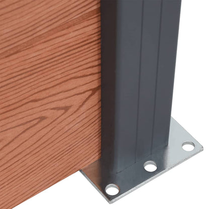 vidaXL Zaunelement-Set Braun 699x186 cm WPC