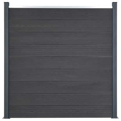 vidaXL Zaunelement-Set Grau 699x186 cm WPC