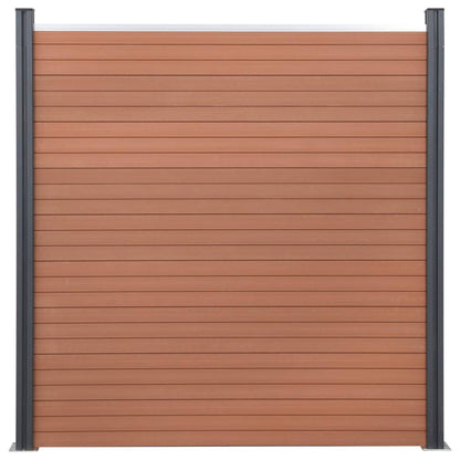 vidaXL Zaunelement-Set Braun 872x186 cm WPC