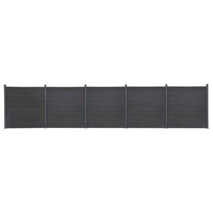 vidaXL Zaunelement-Set Grau 872x186 cm WPC