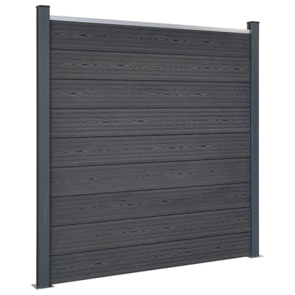 vidaXL Zaunelement-Set Grau 872x186 cm WPC