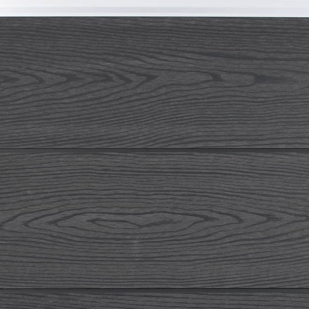 vidaXL Zaunelement-Set Grau 872x186 cm WPC