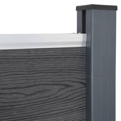 vidaXL Zaunelement-Set Grau 872x186 cm WPC