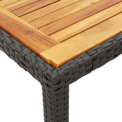 vidaXL 5-tlg. Garten-Essgruppe mit Kissen Schwarz Poly Rattan