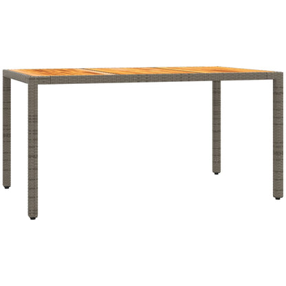 vidaXL 5-tlg. Garten-Essgruppe mit Kissen Grau Poly Rattan
