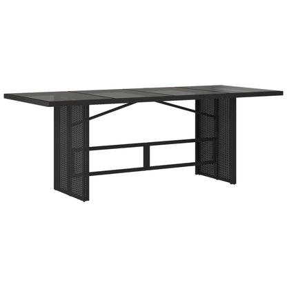 vidaXL Ensemble de salle à manger de jardin 9 pcs avec coussins Noir Résine tressée