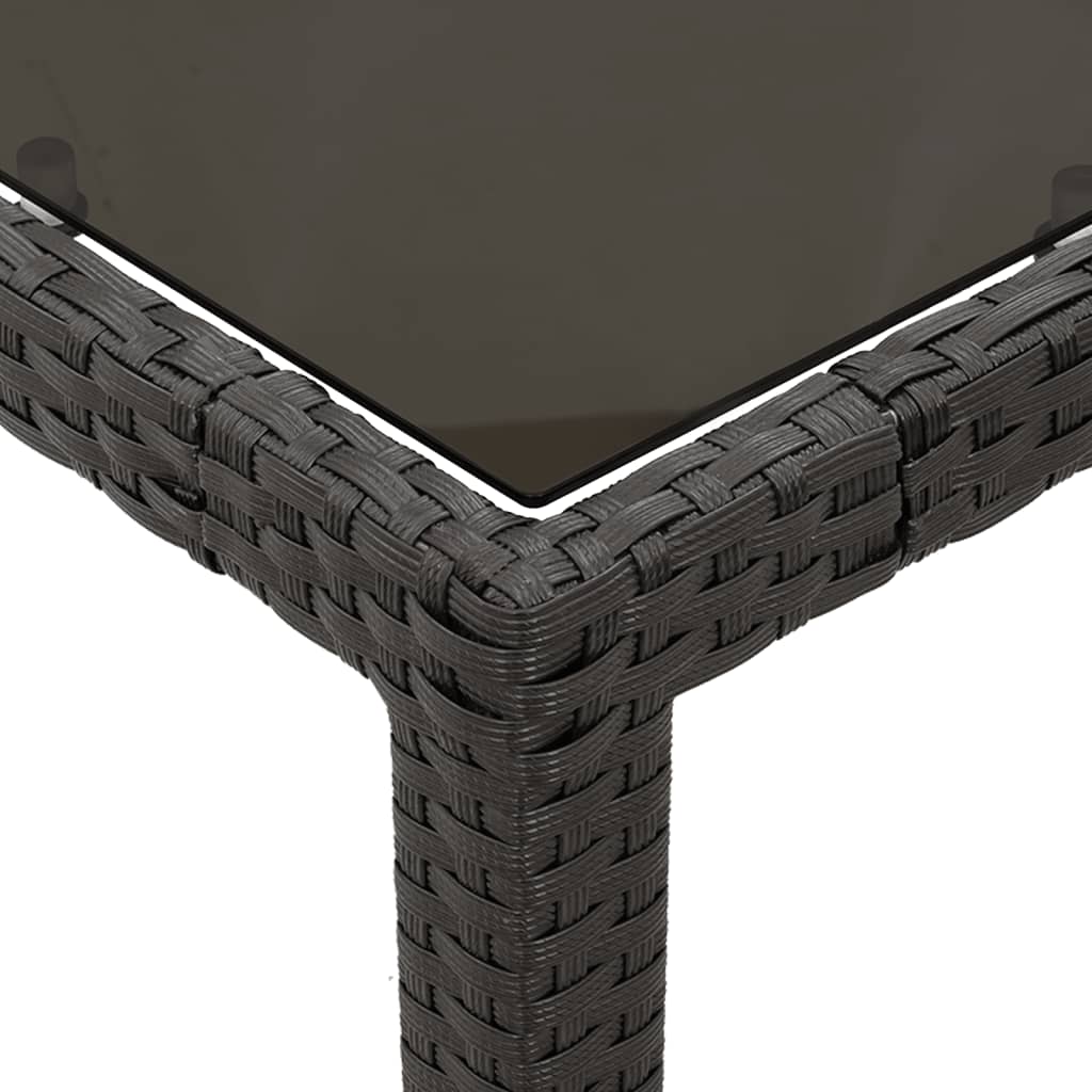 vidaXL 5-tlg. Garten-Essgruppe mit Kissen Schwarz Poly Rattan