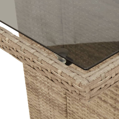 vidaXL Ensemble de salle à manger de jardin 7 pcs avec coussins en rotin synthétique beige