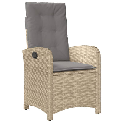 vidaXL Salon de jardin 5 pcs avec coussins mélange beige résine tressée