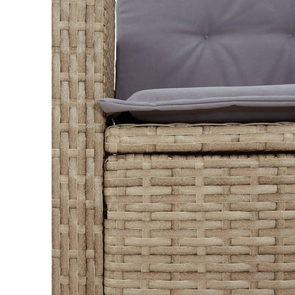 vidaXL 5-tlg. Garten-Essgruppe mit Kissen Beigemischung Poly Rattan