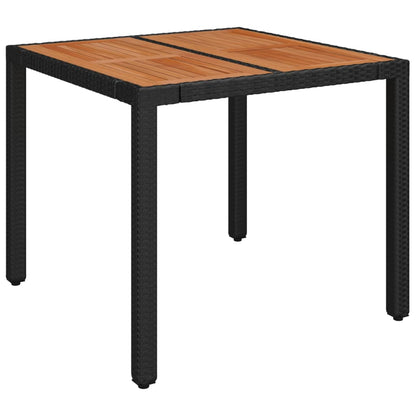 vidaXL Salle à manger de jardin 5 pcs avec coussins Résine tressée Noir
