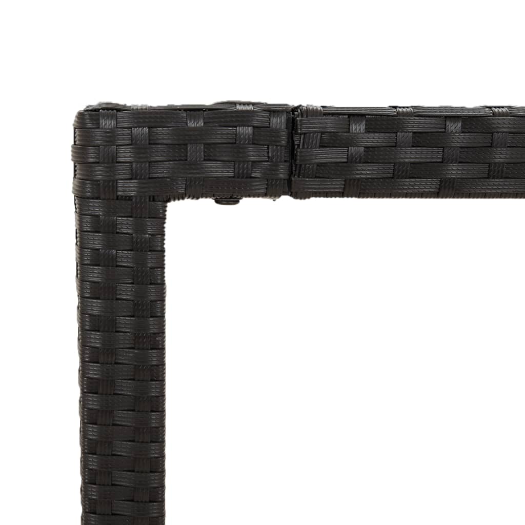 vidaXL Salle à manger de jardin 5 pcs avec coussins Résine tressée Noir
