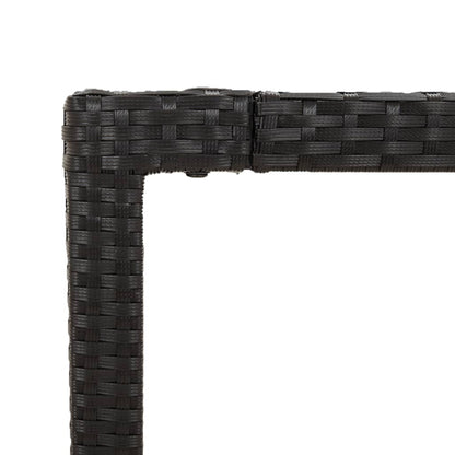 vidaXL Salle à manger de jardin 5 pcs avec coussins Résine tressée Noir