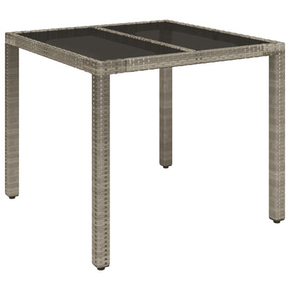 vidaXL Salon de jardin 5 pcs avec coussins Résine tressée Gris